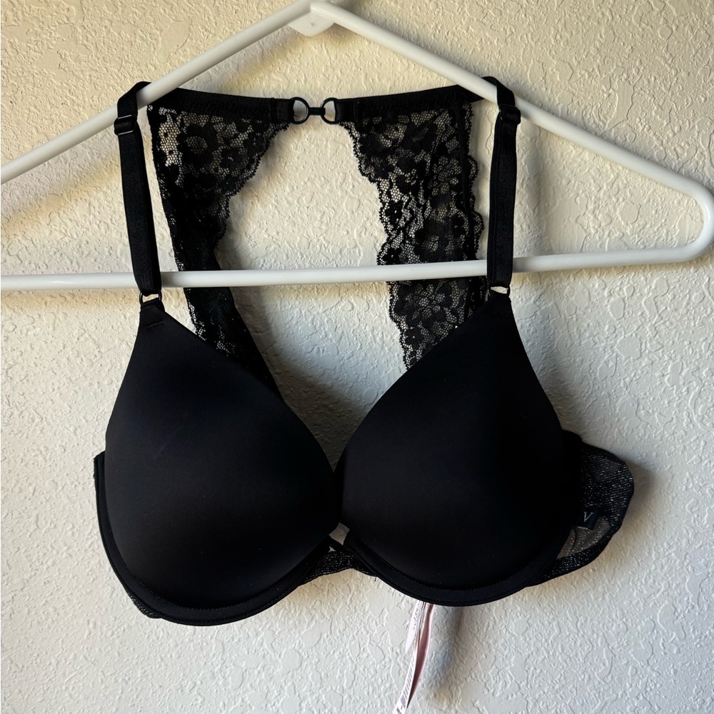 Victoria's Secret Black Lace Racerback Bra